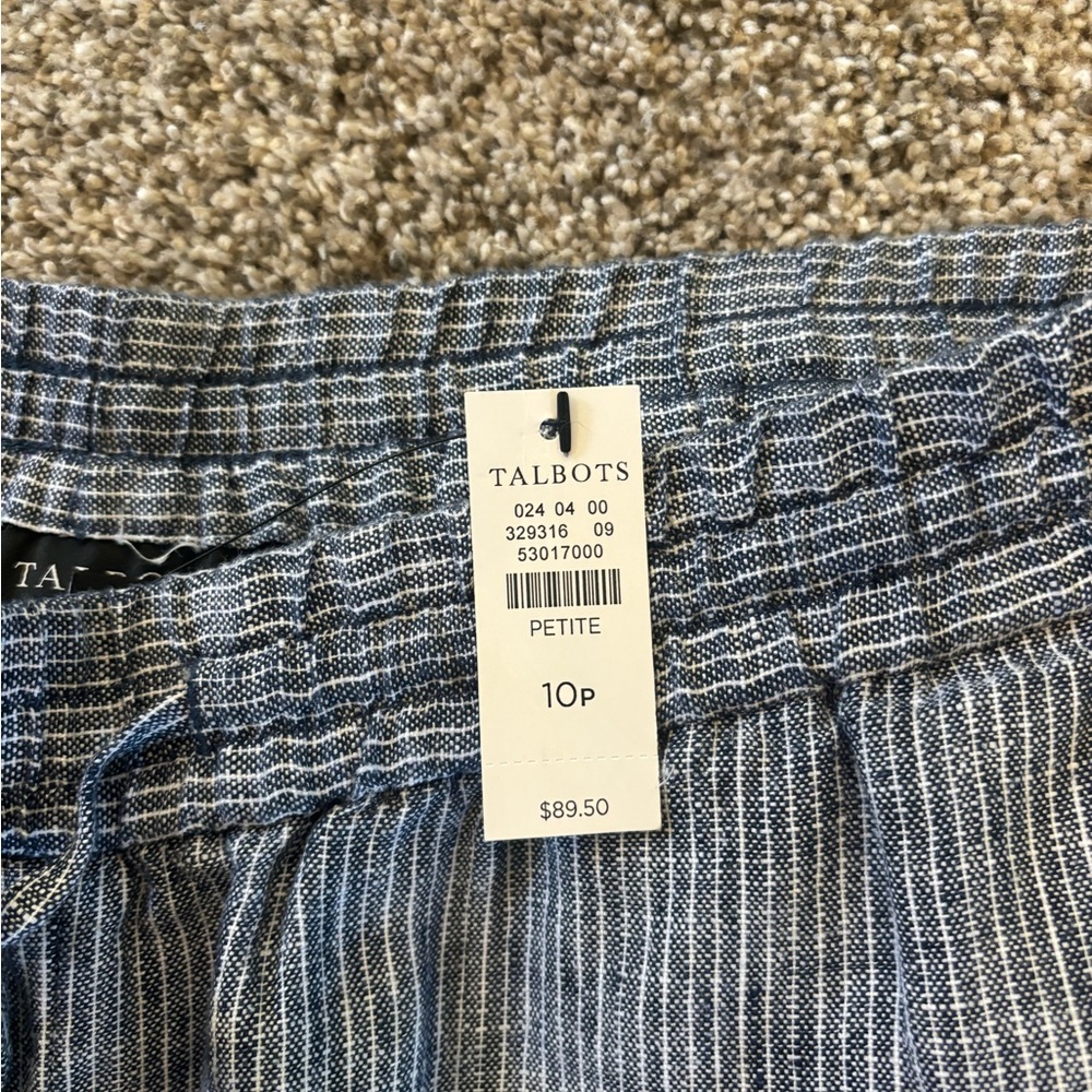 Talbots NWT Ladies Linen Pants - Size 10P 100% Linen with 4 pockets - Picture 5 of 5